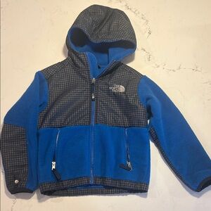 The North Face Blue and Black Kids Glacier Hoodie